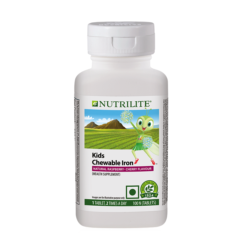 Nutrilite Kids Chewable Iron Tablets (Natural raspberry and cherry ...