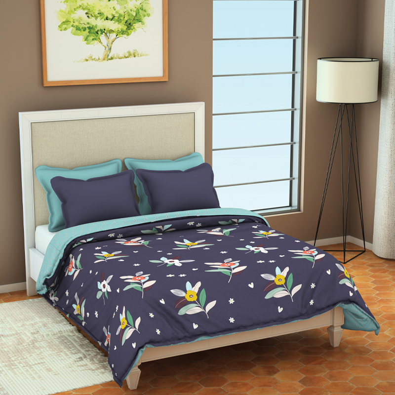 Antibacterial Navy Blue Quilt