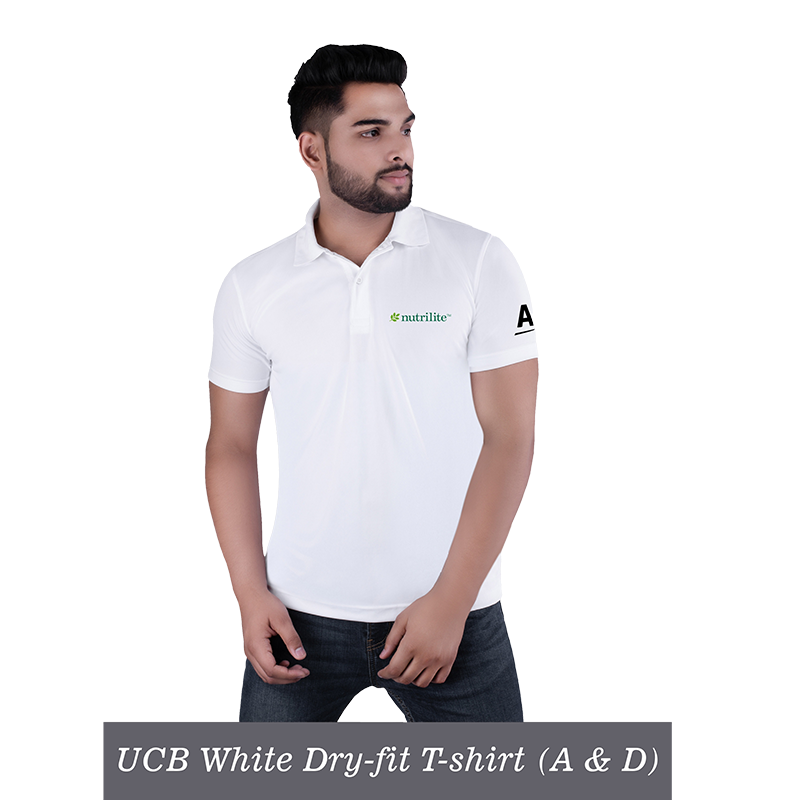 Buy T-shirt | Dry Fit | White | Medium | Amway India