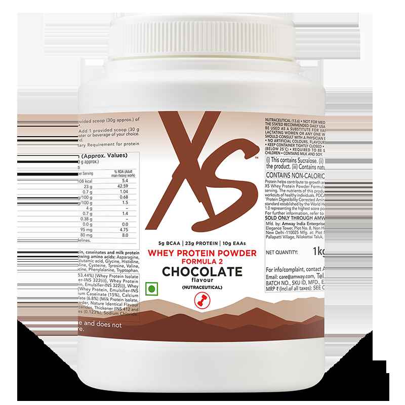 Buy XS Whey Protein Powder Choco Flavour | Amway India