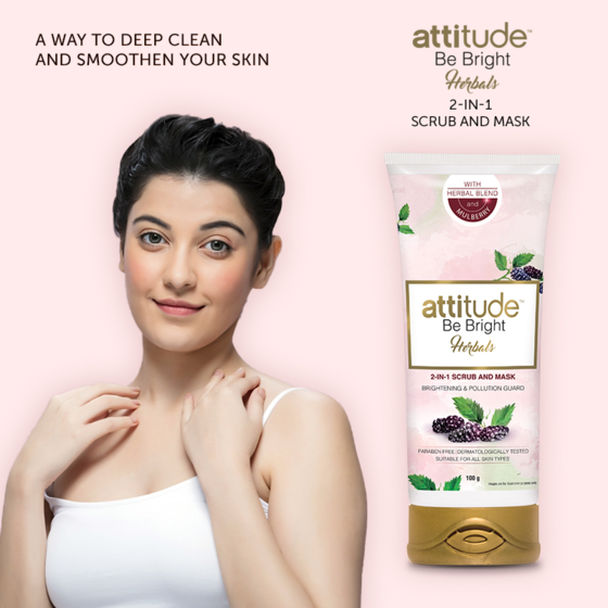 attitude™ Be Bright Herbals 2-in-1 Scrub and Mask
