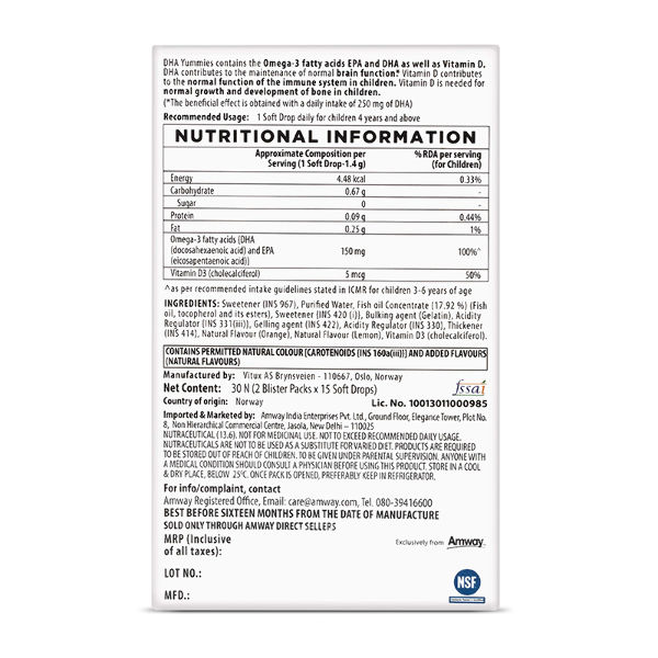 NUTRILITE® DHA Yummies Omega3 Soft Drops