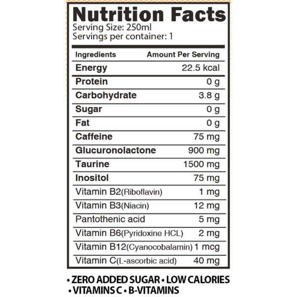 XS Energy Drink Orange