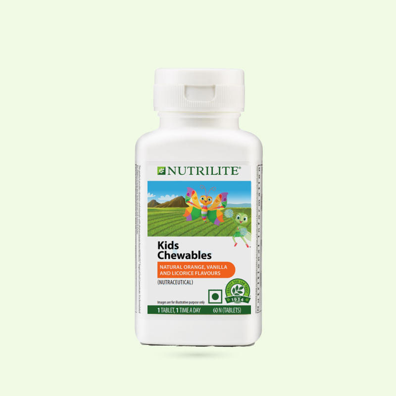 Nutrilite Kids Chewables Tablets (Natural orange, vanilla and licorice ...