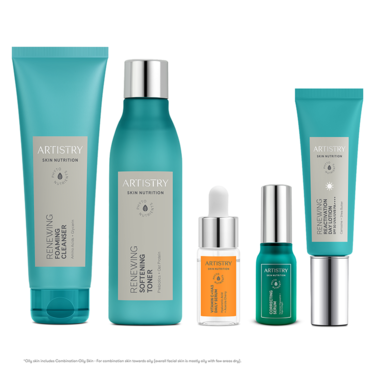Oily Skin* Morning Cleanser Toner Serums Moisturizer for 40+