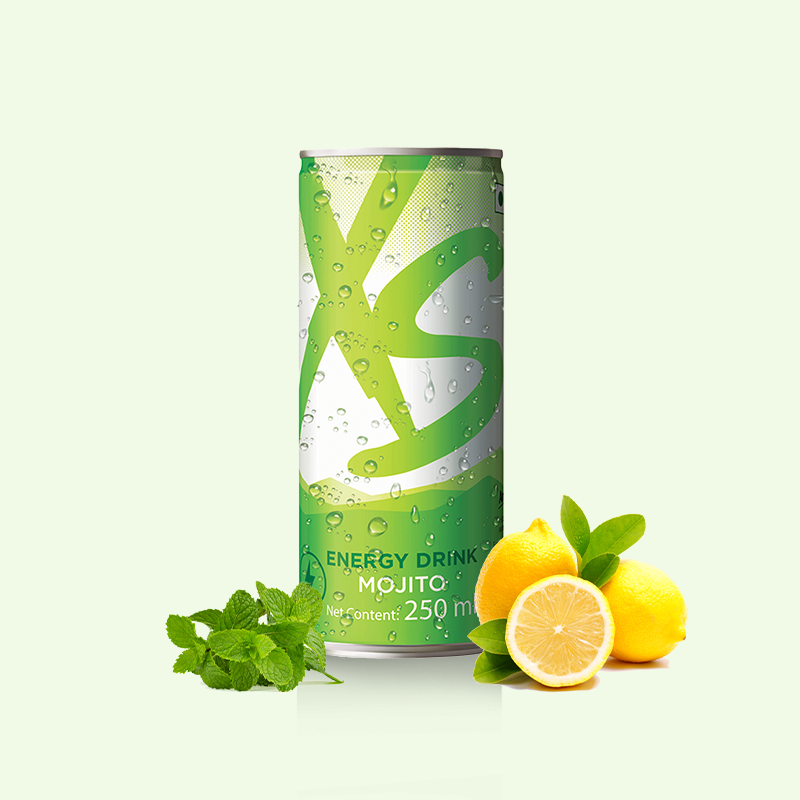 XS Energy Drink Mojito 250 ml x 4 Cans with Zero Sugar Amway India